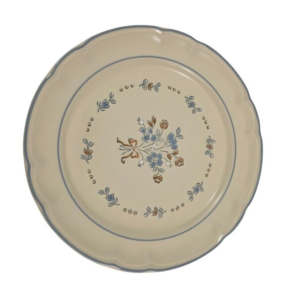 Cordella Bluet Hand Decorated 7 ¾” Stoneware Salad Luncheon Plates – Set of 4 - Picture 7 of 12